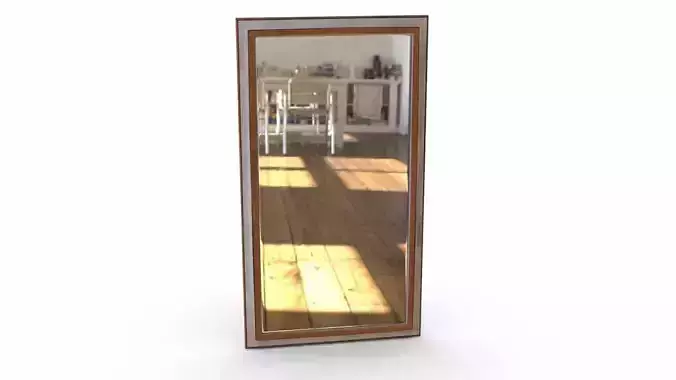 Tall Mirror 3D Model Low-poly 3D model