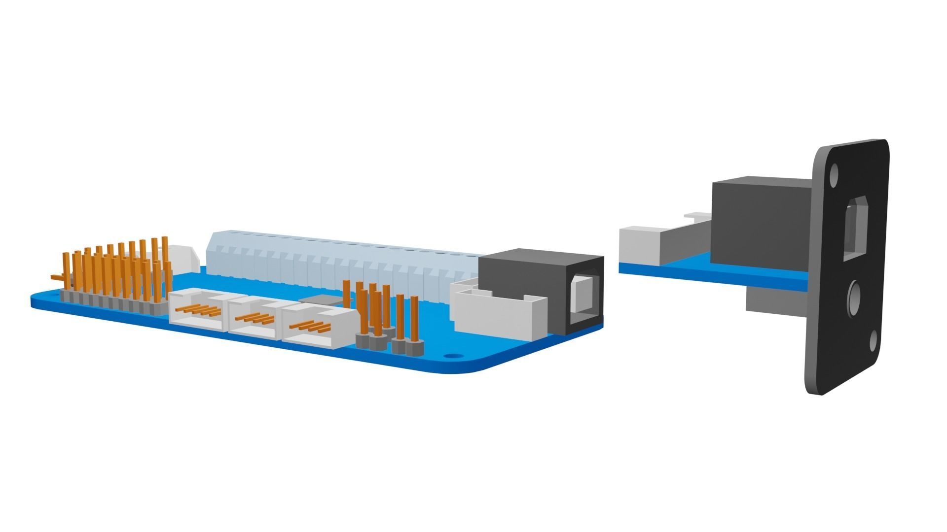 Brook PS4 Audio Fighting Board 3D model_1
