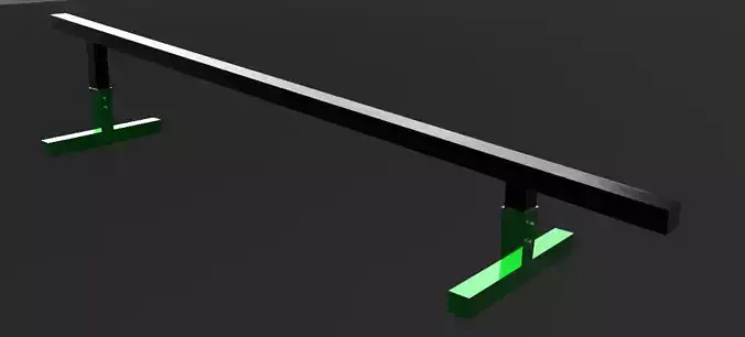 Slanted Practice Skate Rail