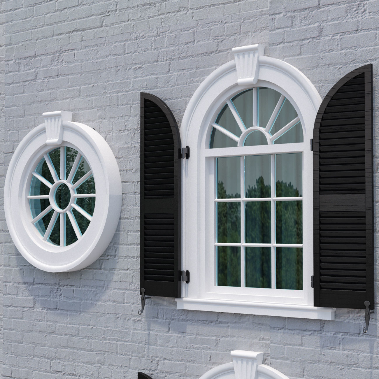 3D model Windows and doors in the style of modern classics 3 3D model_7
