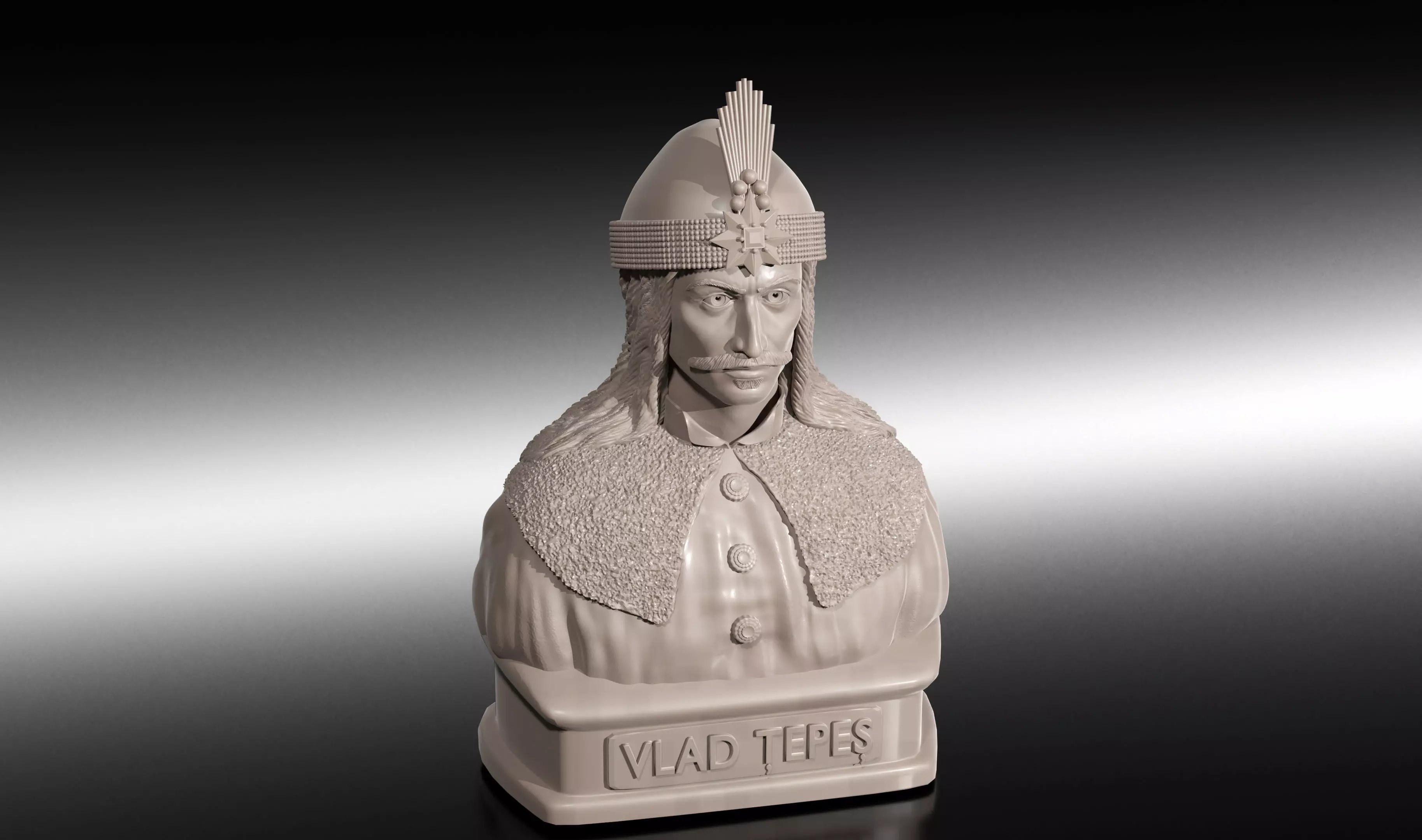 Bust of Vlad the Impaler - Vlad Tepes 3D model_0