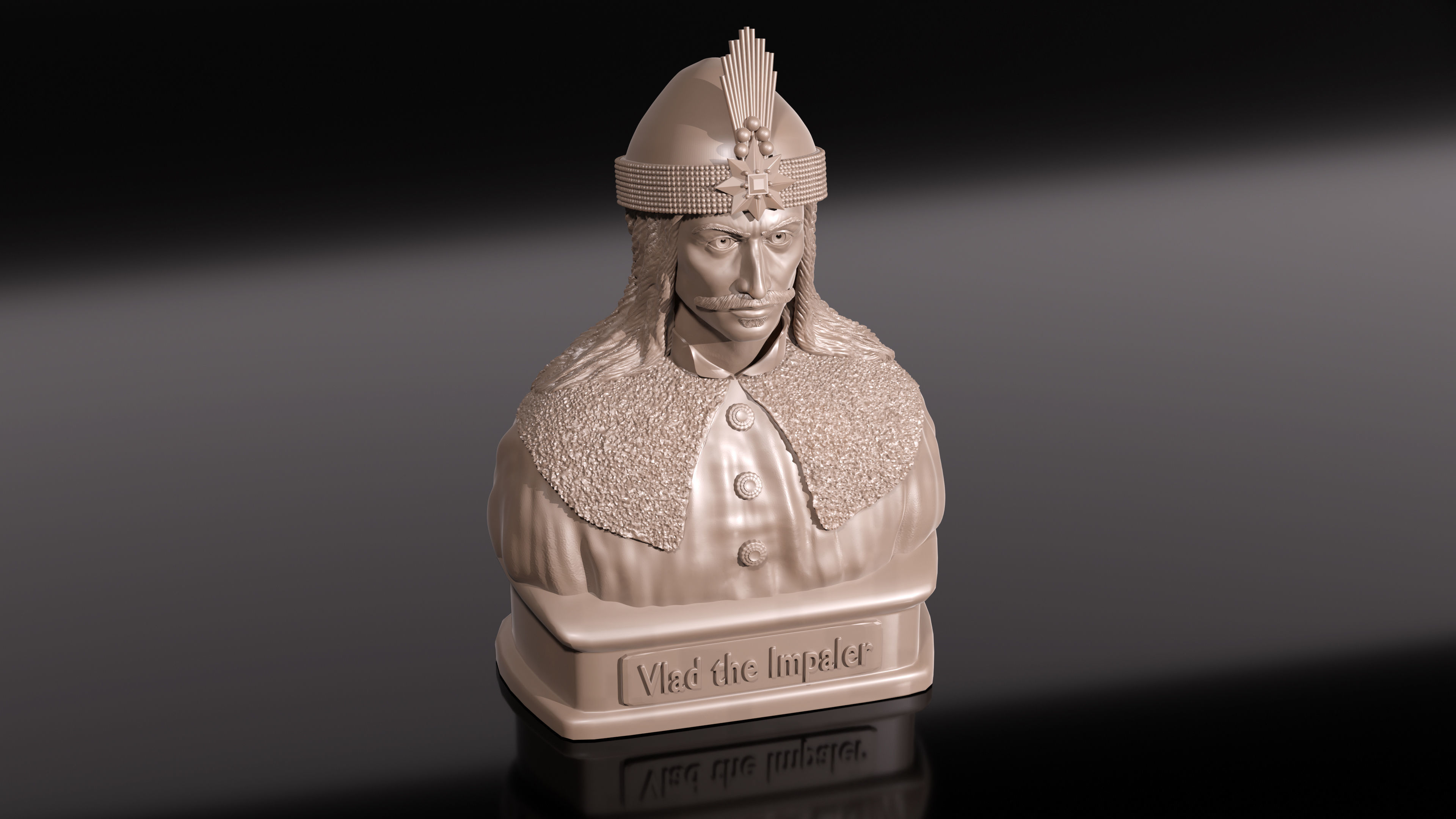 Bust of Vlad the Impaler - Vlad Tepes 3D model_2