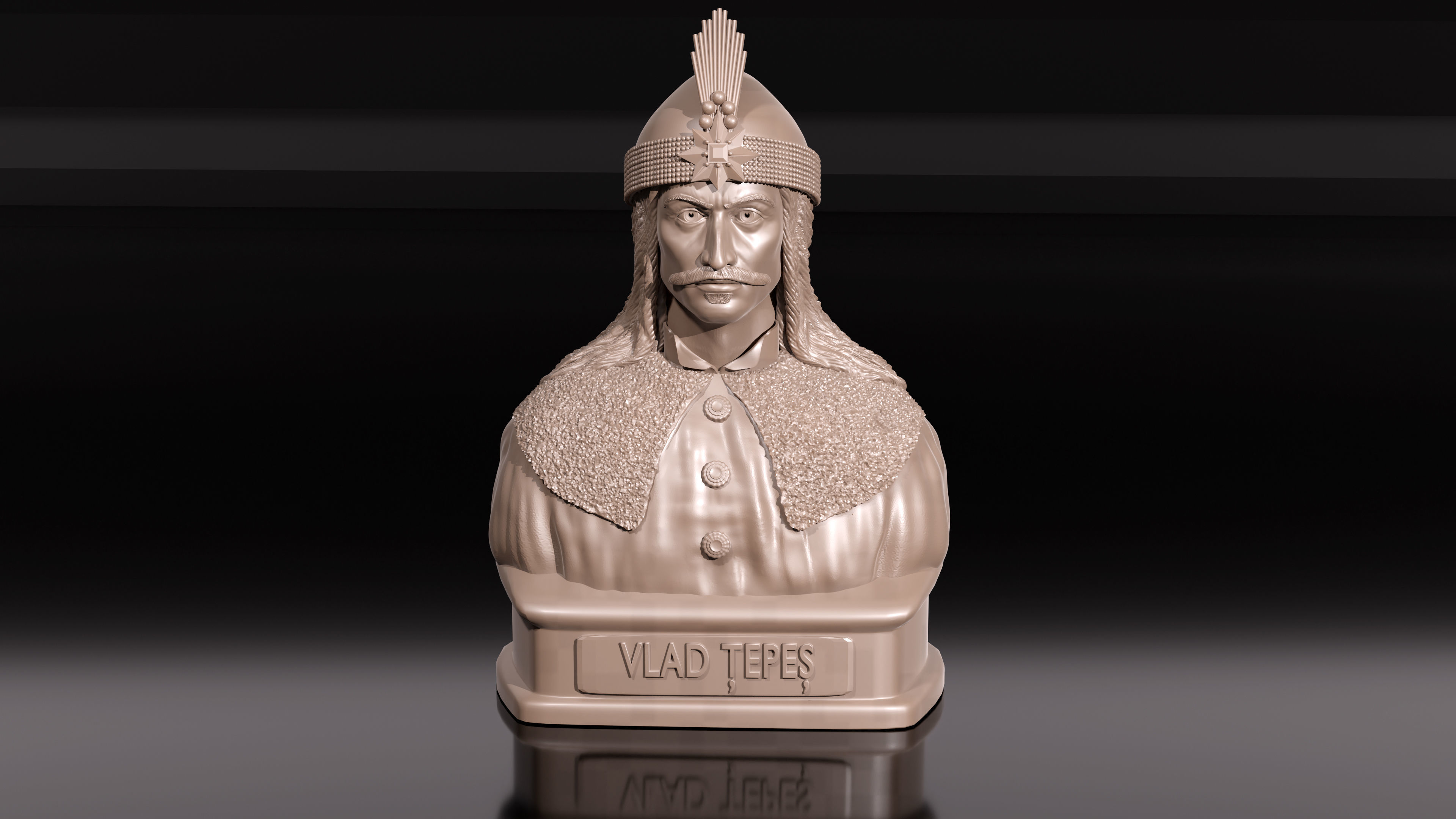 Bust of Vlad the Impaler - Vlad Tepes 3D model_3