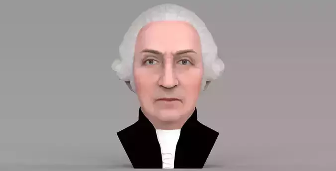 George Washington bust ready for full color 3D printing 3D print model
