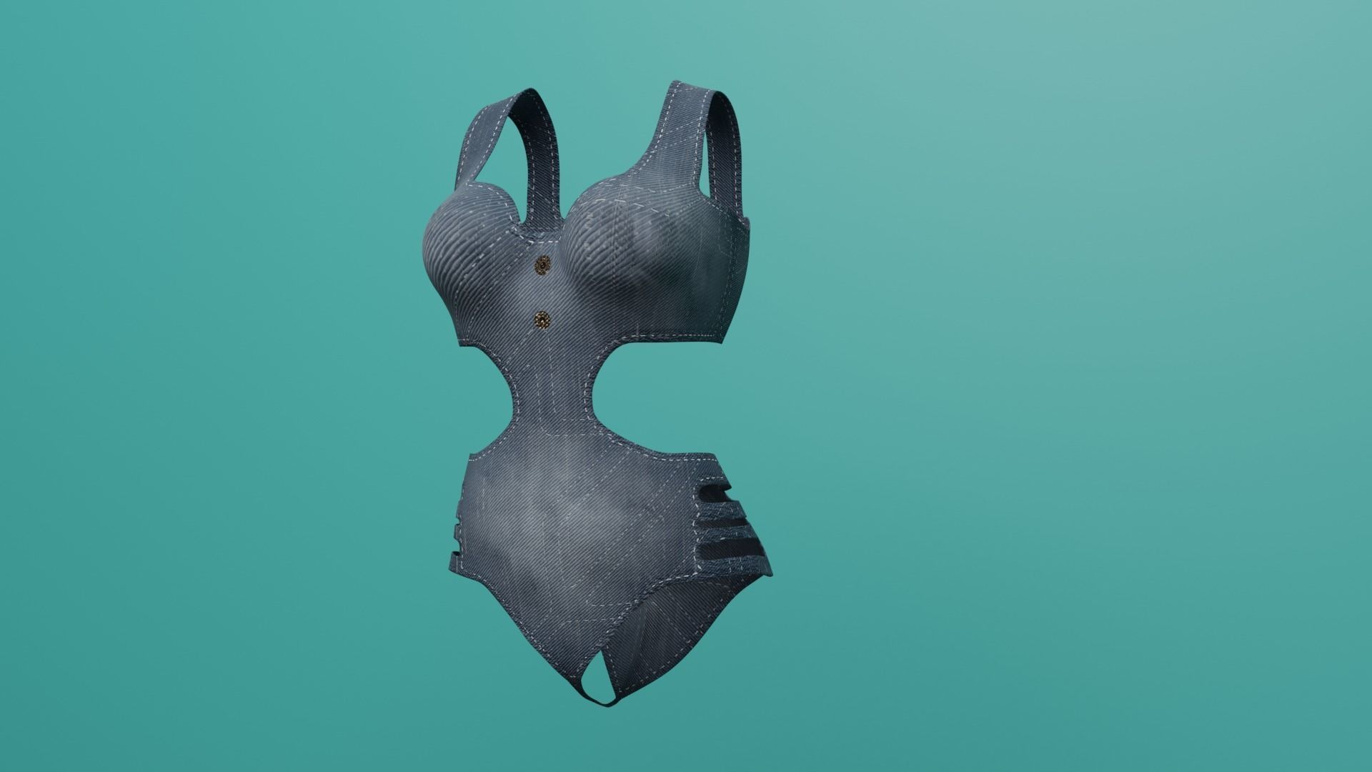 Swimming suit Jeans Low-poly 3D model_1