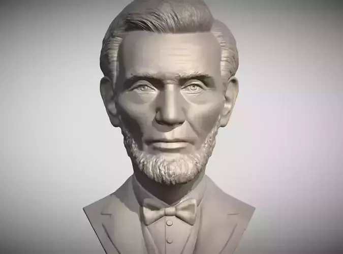 Abraham Lincoln bust 3D printing ready stl obj formats 3D print model