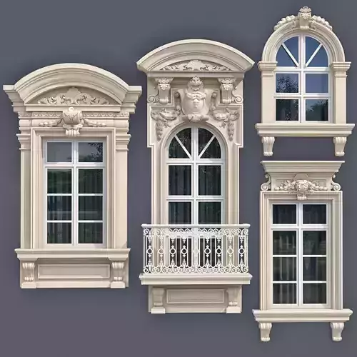 Windows in the style of modern classics 6 3D model