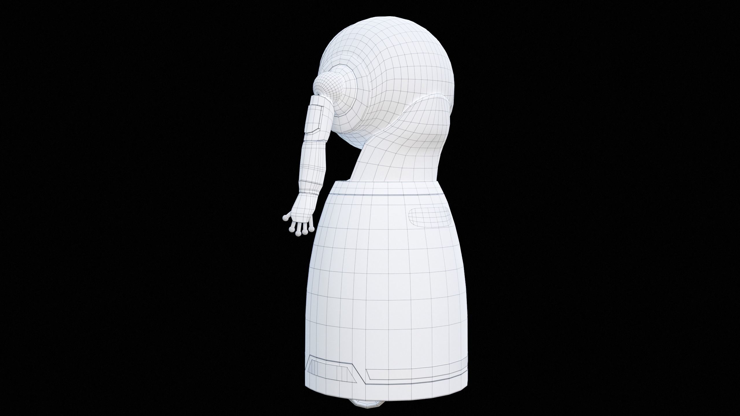 Robot Cruzr Gameready PBR Low-poly 3D model_33