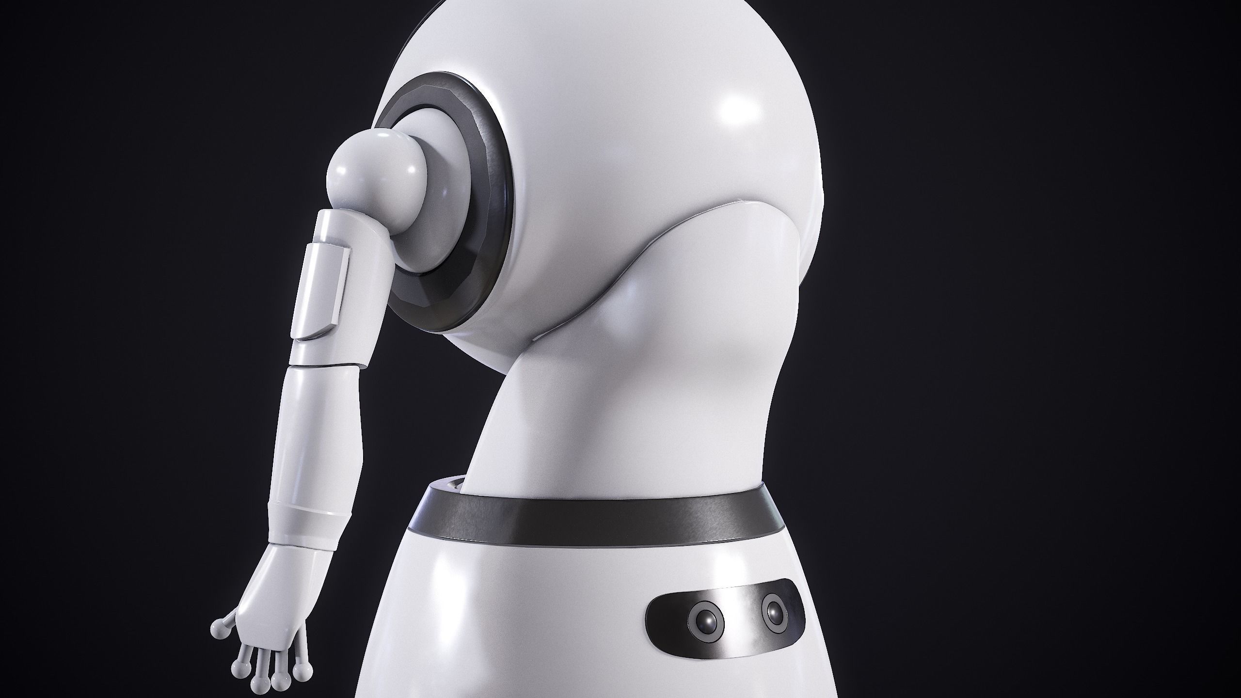 Robot Cruzr Gameready PBR Low-poly 3D model_15