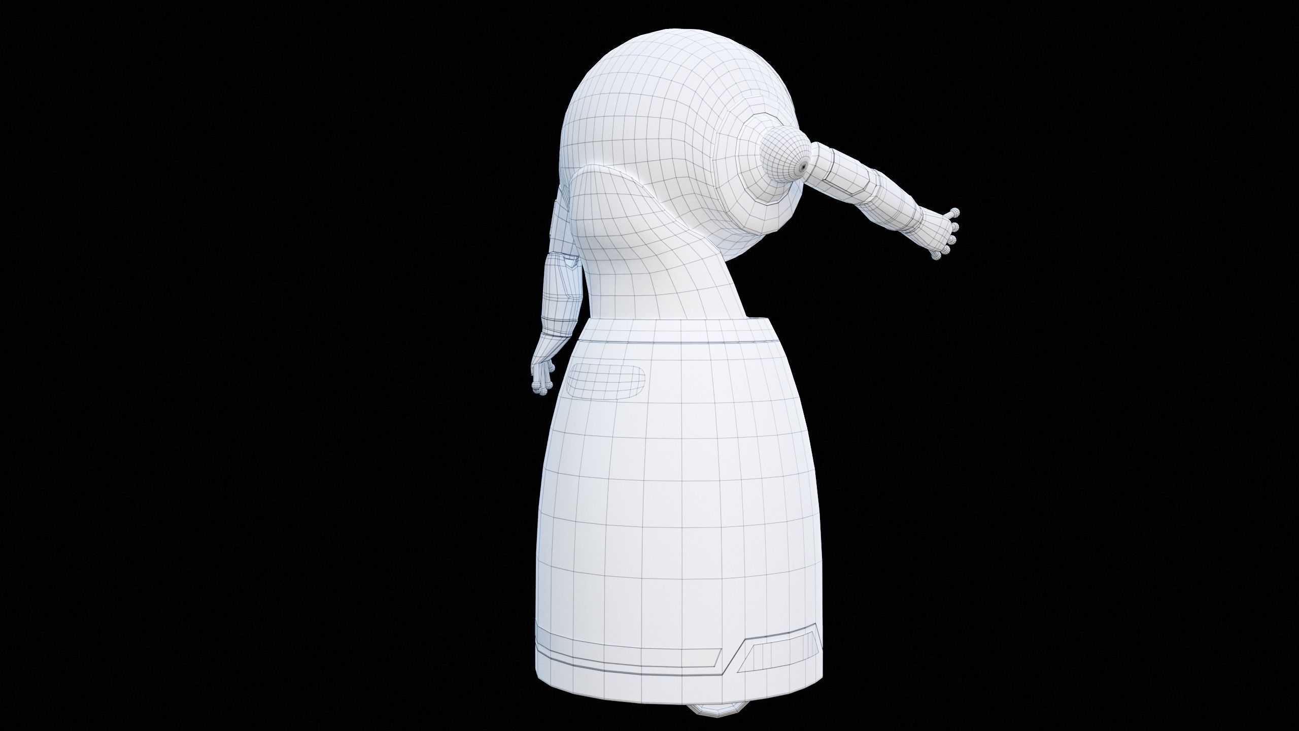 Robot Cruzr Gameready PBR Low-poly 3D model_28