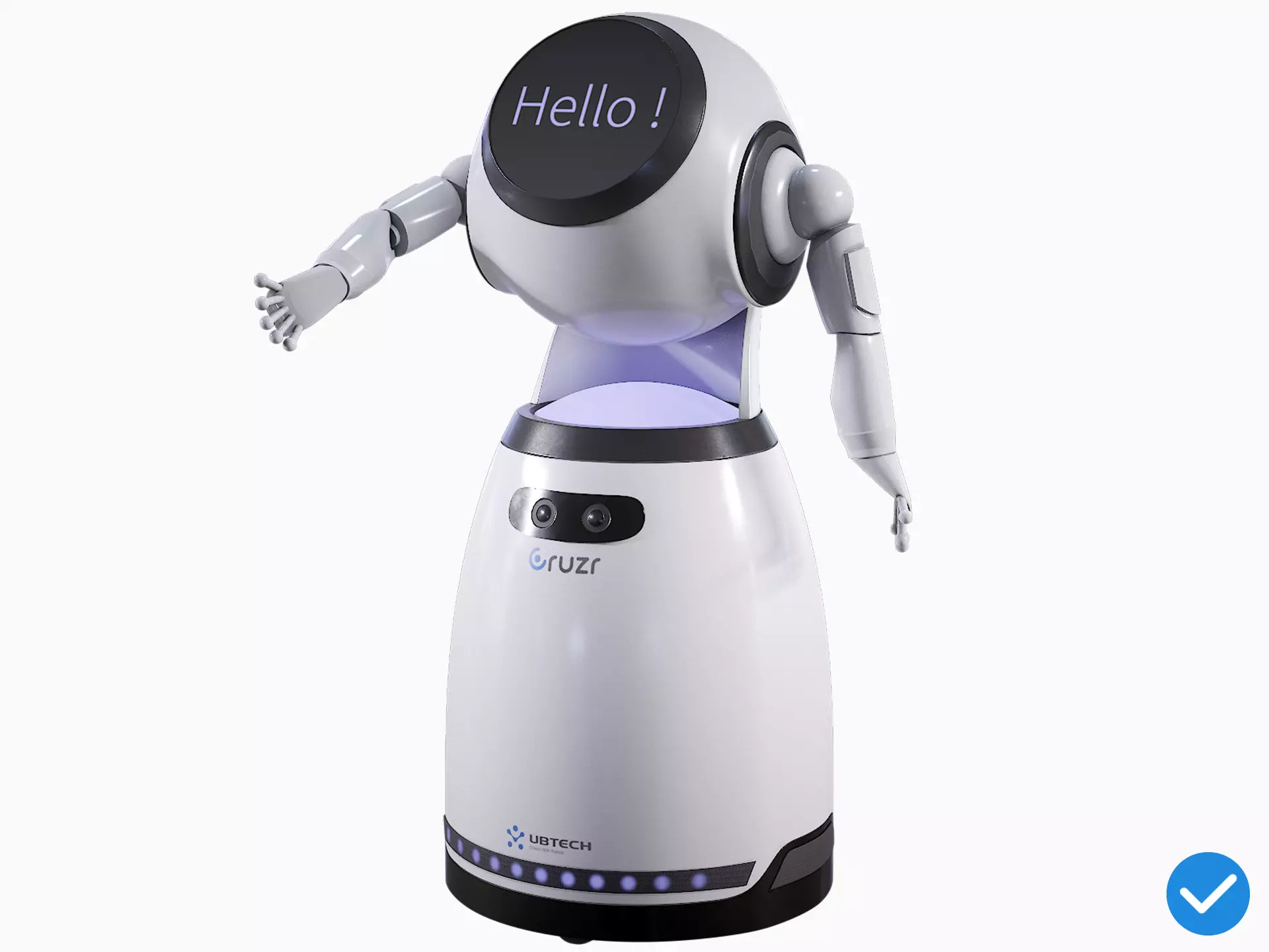 Robot Cruzr Gameready PBR Low-poly 3D model_0