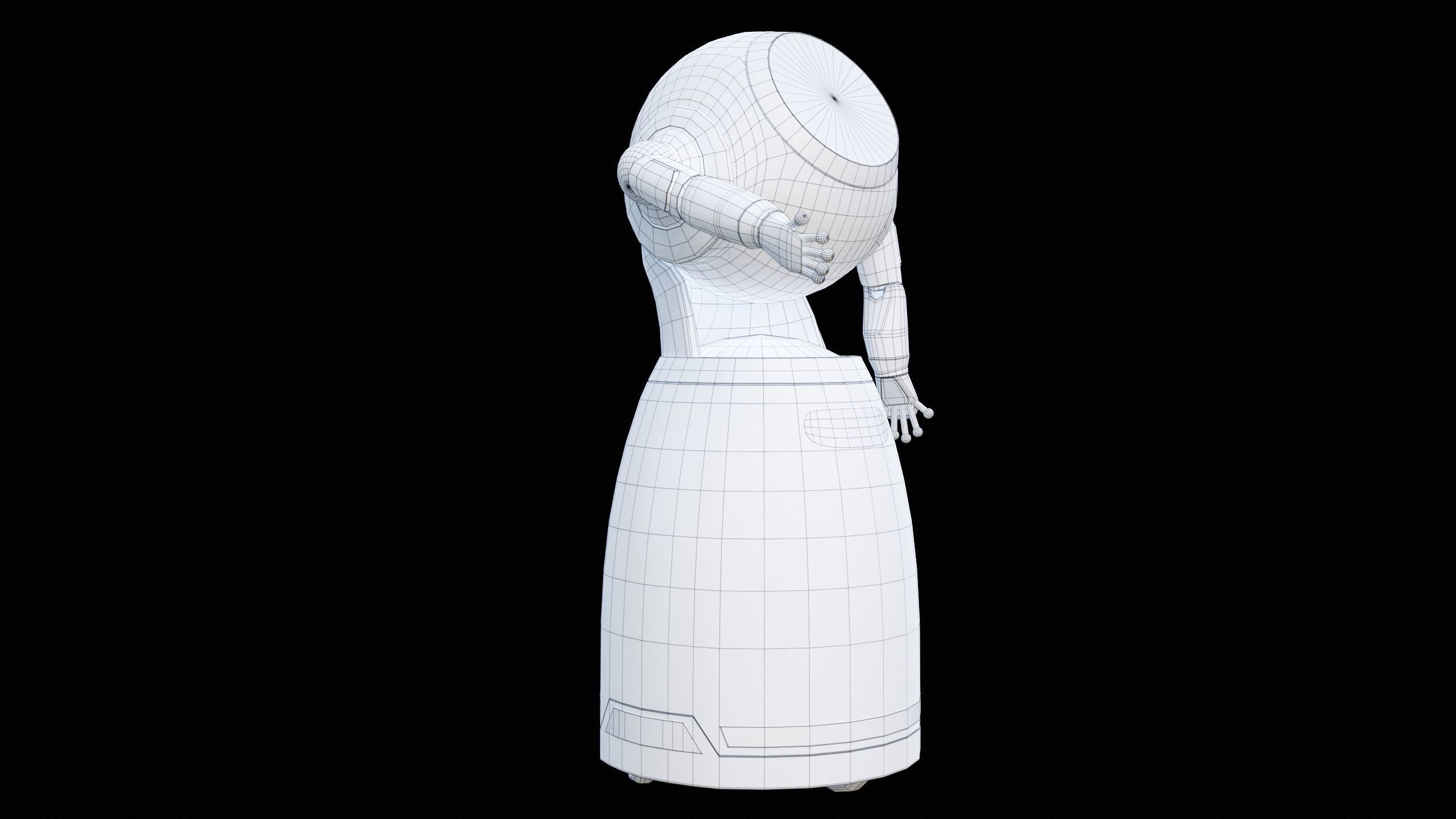 Robot Cruzr Gameready PBR Low-poly 3D model_23