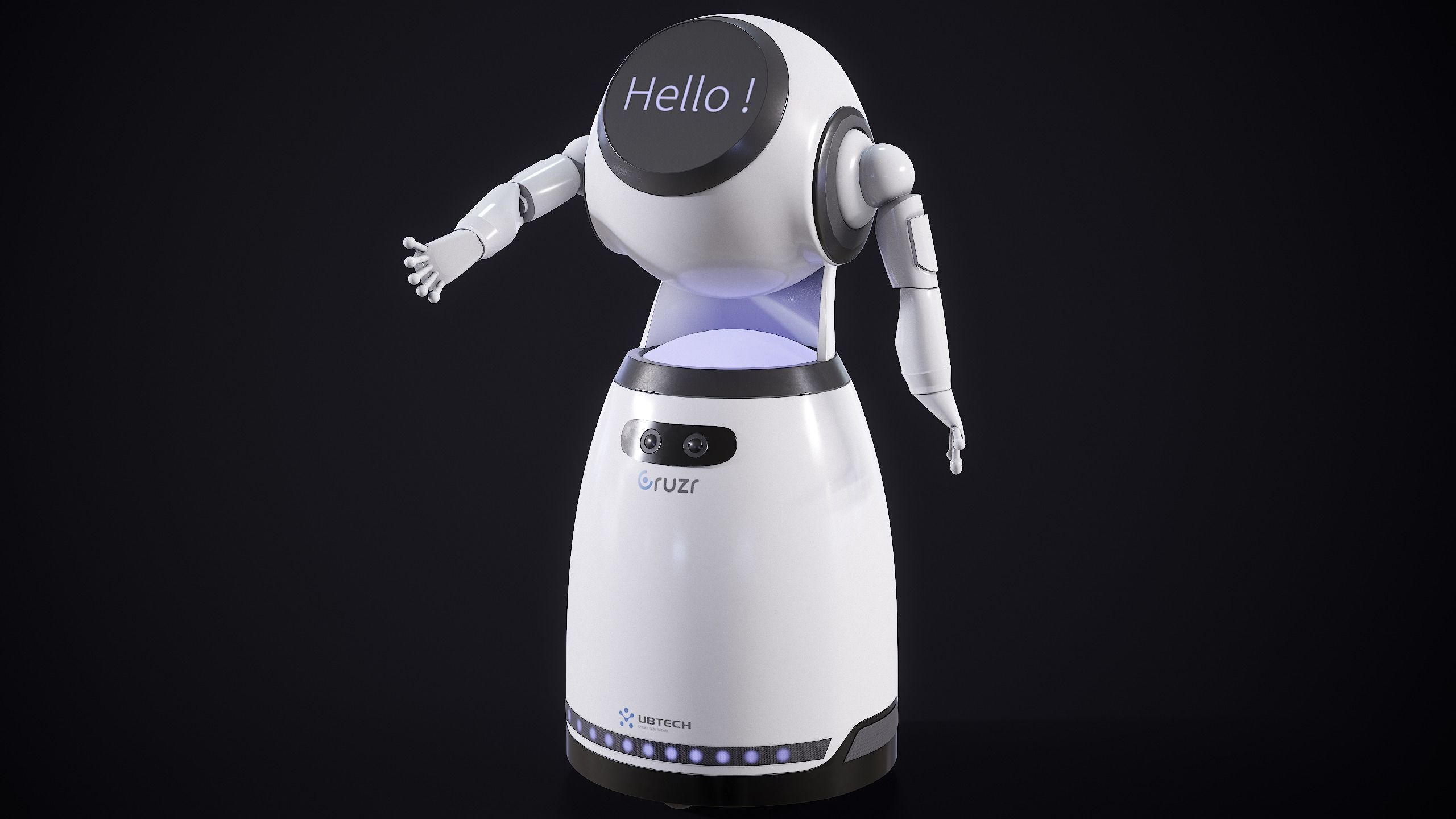 Robot Cruzr Gameready PBR Low-poly 3D model_2