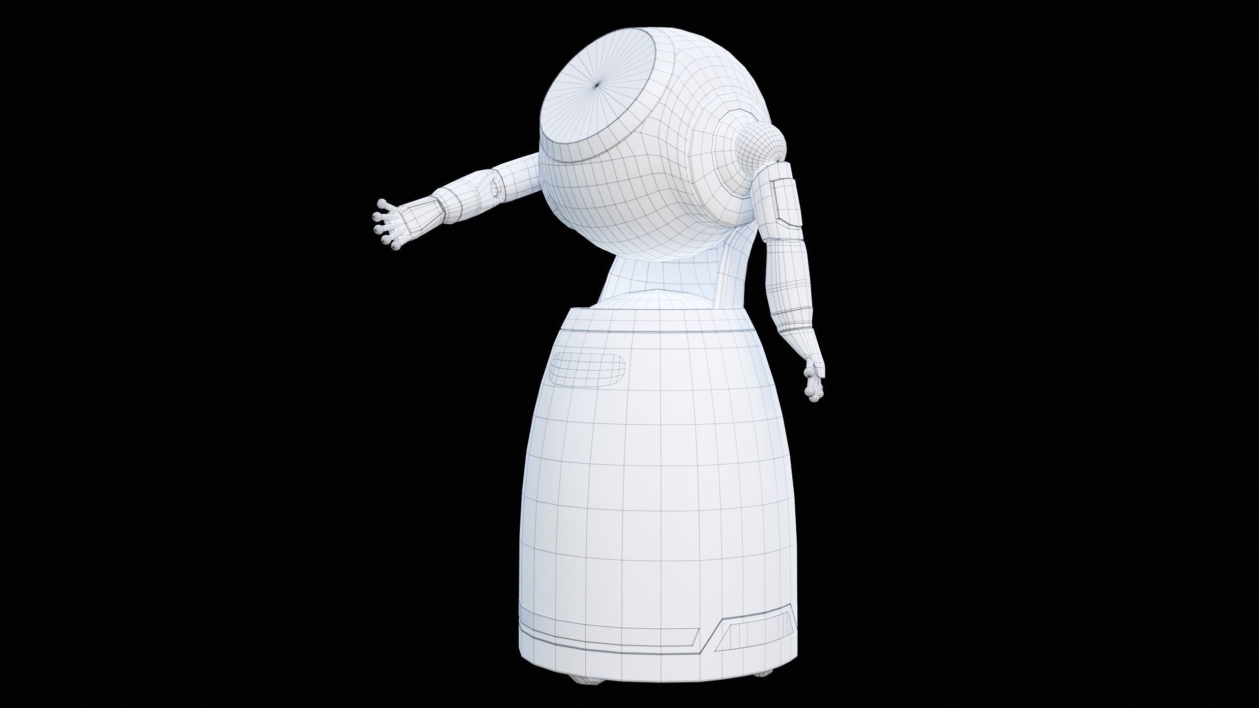 Robot Cruzr Gameready PBR Low-poly 3D model_18