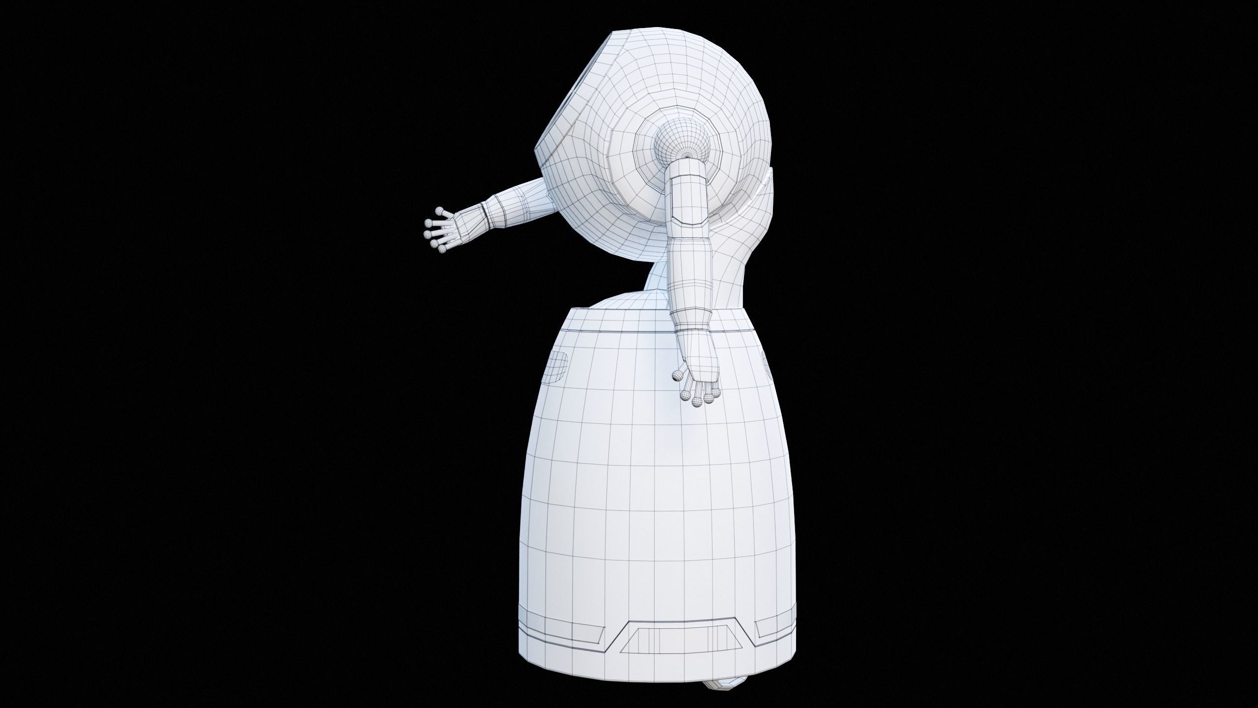 Robot Cruzr Gameready PBR Low-poly 3D model_36