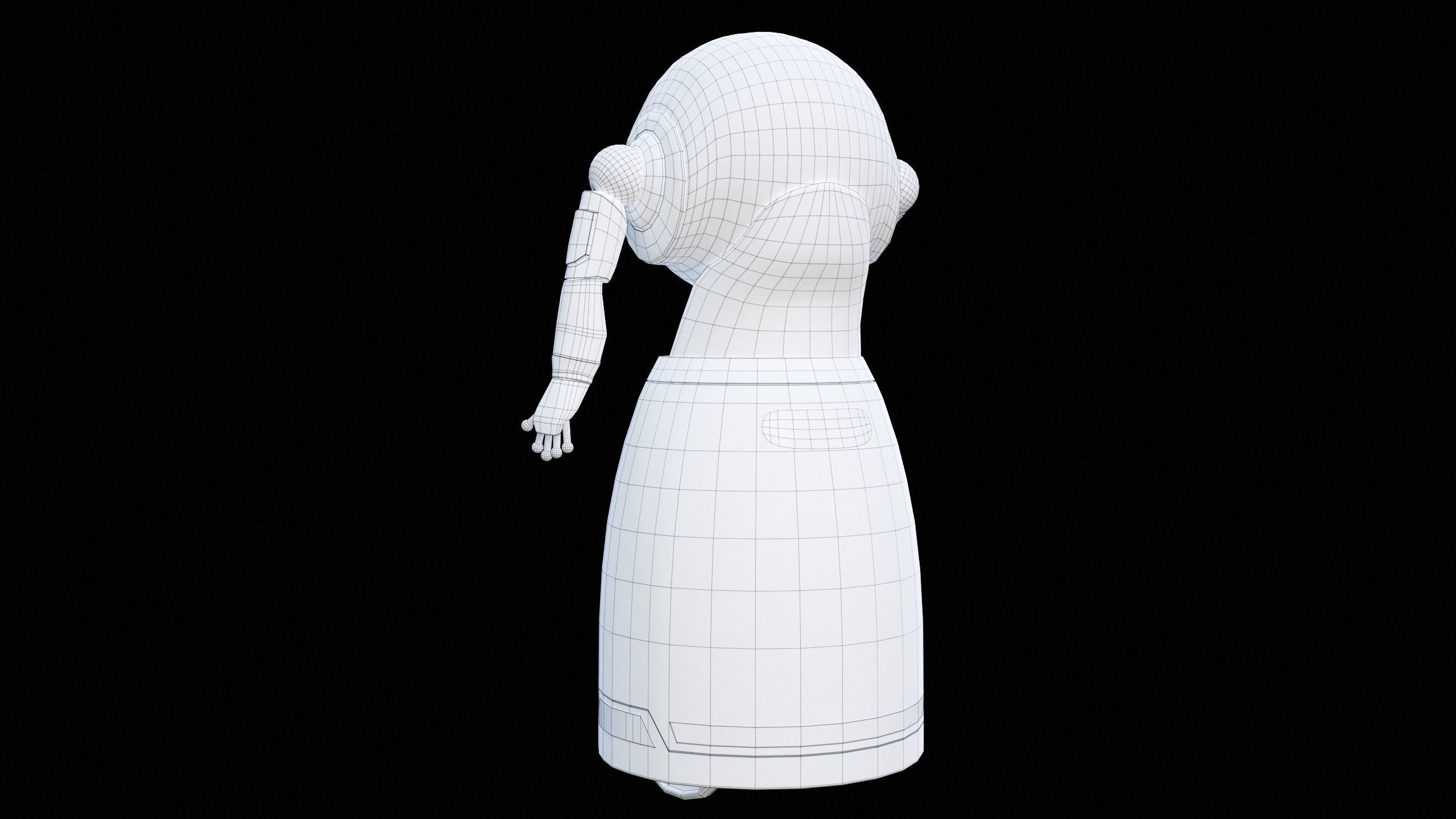 Robot Cruzr Gameready PBR Low-poly 3D model_32