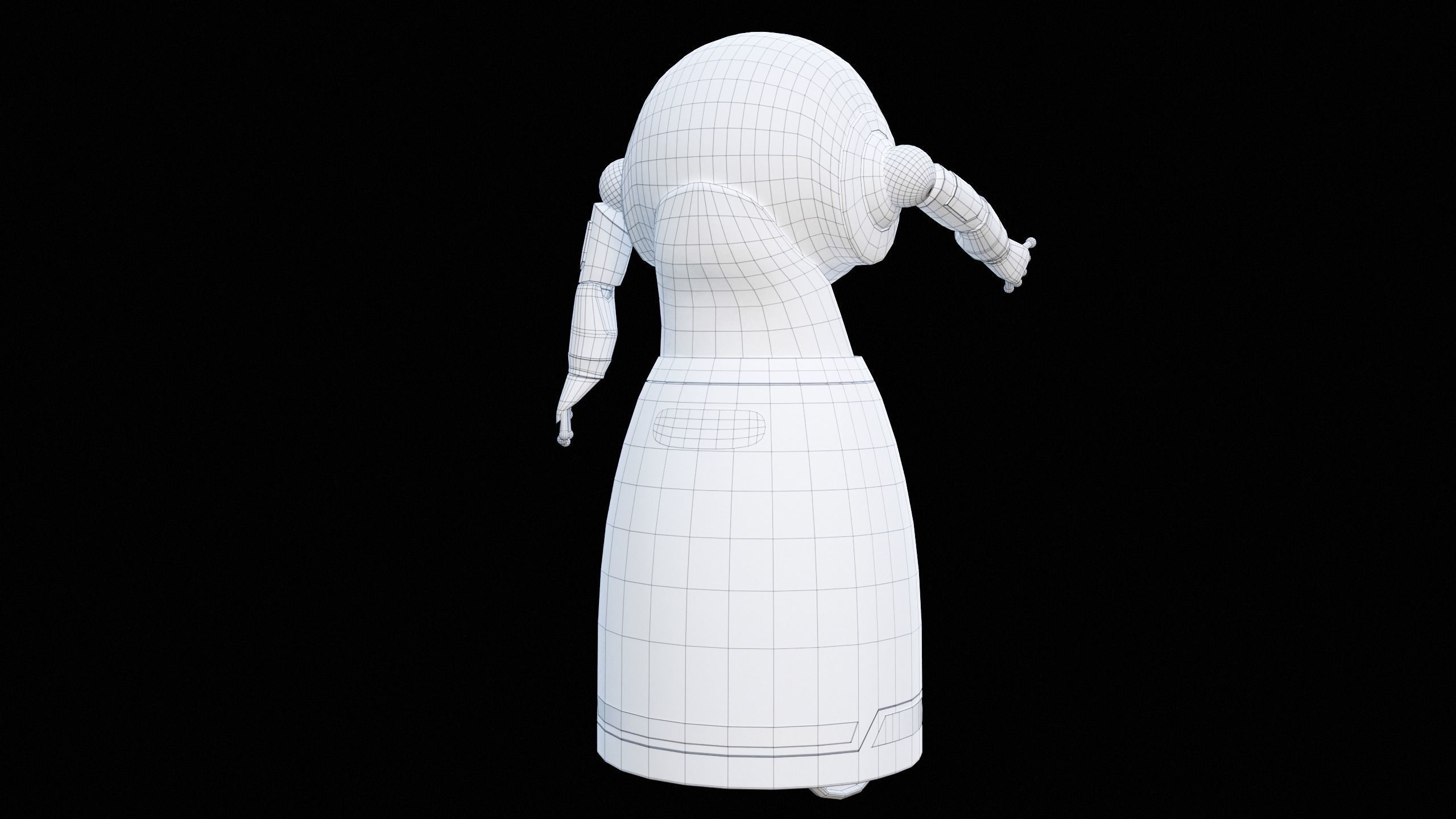 Robot Cruzr Gameready PBR Low-poly 3D model_29