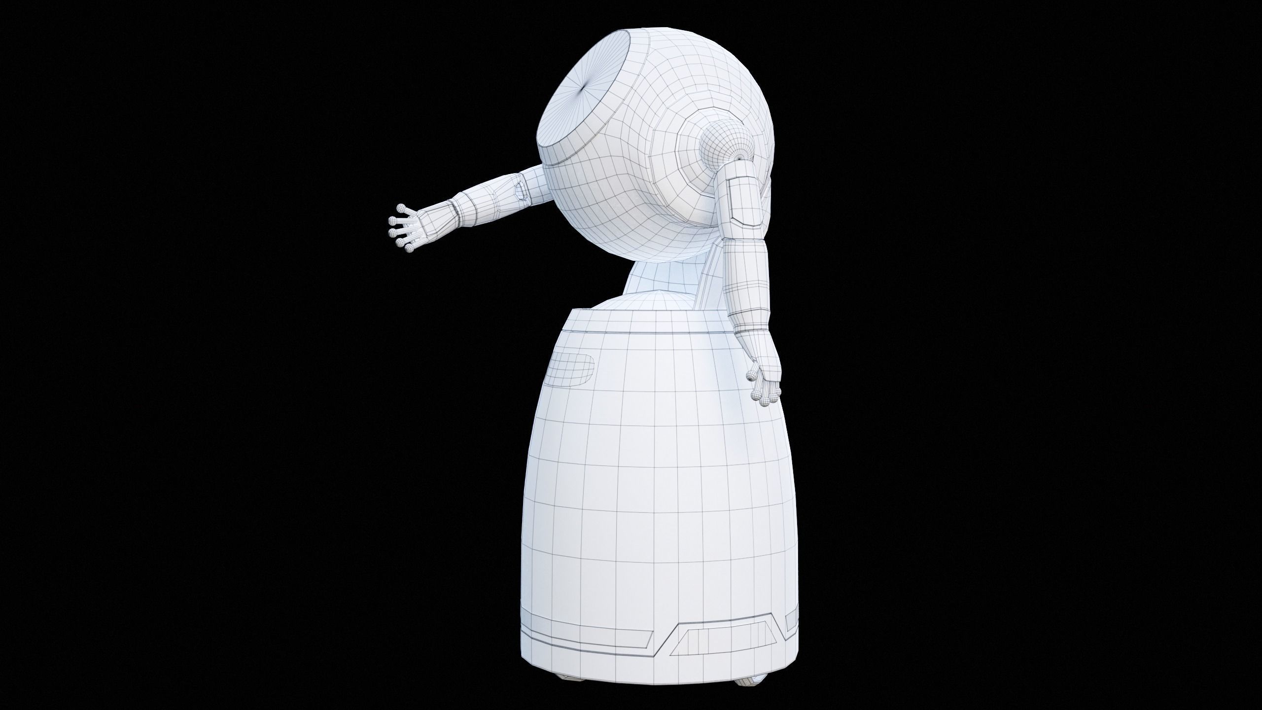 Robot Cruzr Gameready PBR Low-poly 3D model_37