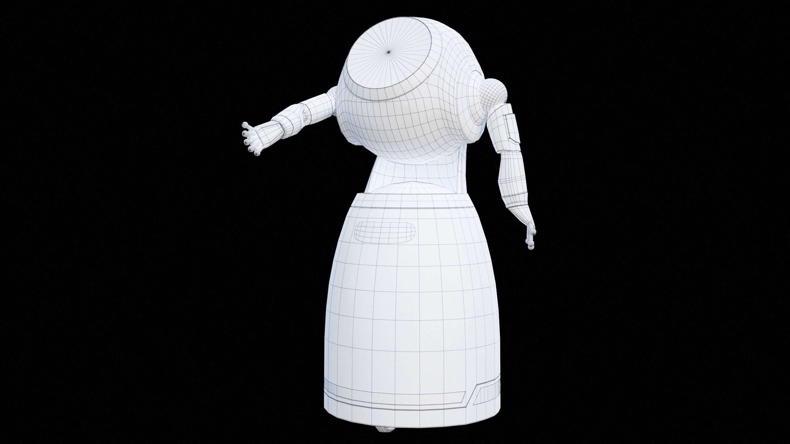 Robot Cruzr Gameready PBR Low-poly 3D model_19