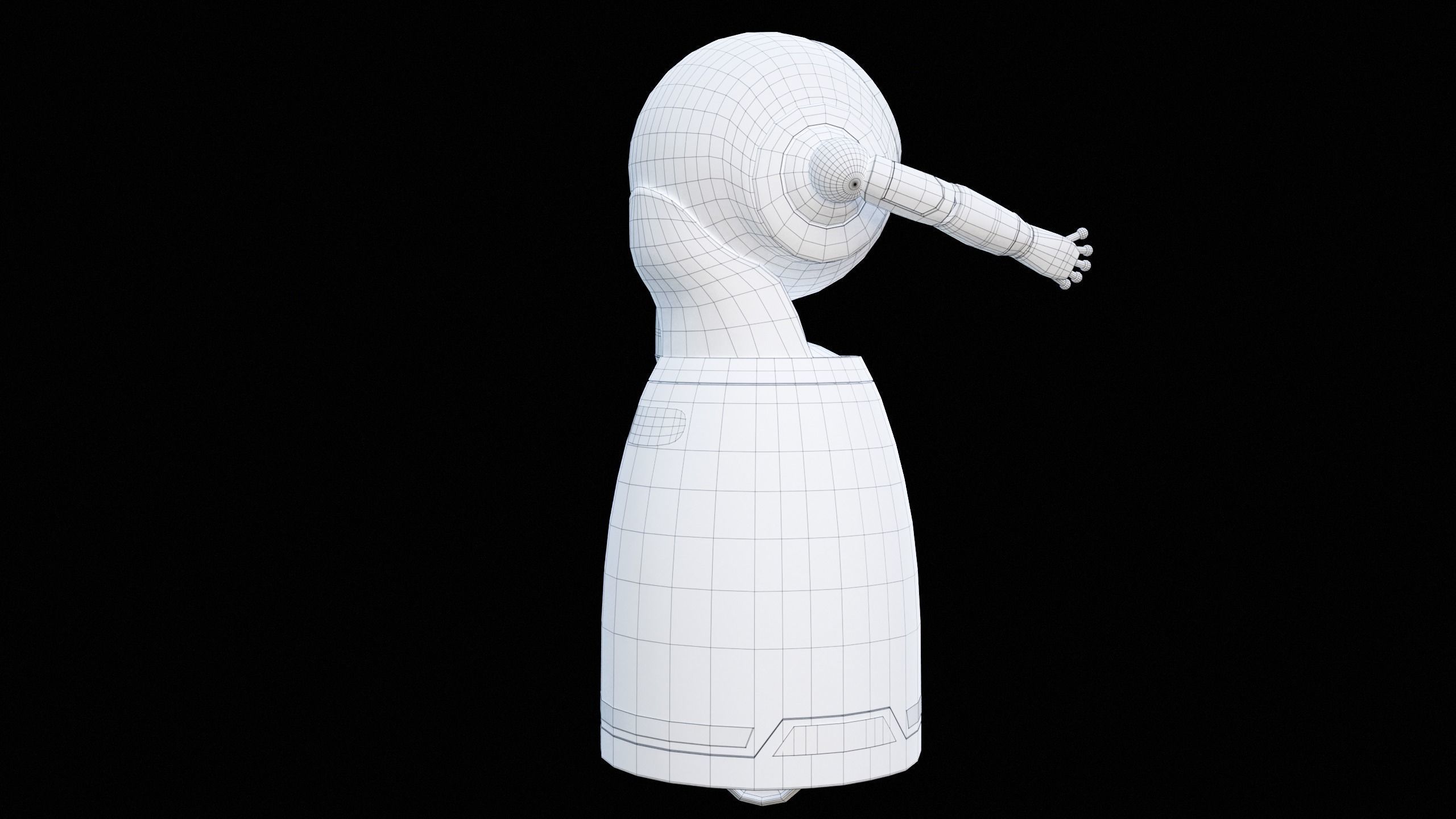 Robot Cruzr Gameready PBR Low-poly 3D model_27