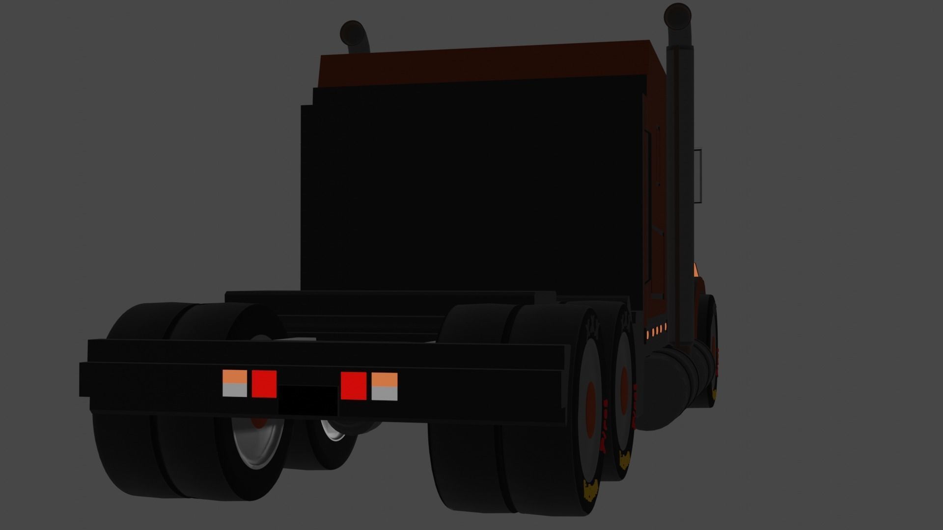 Semi Truck 3D model_3