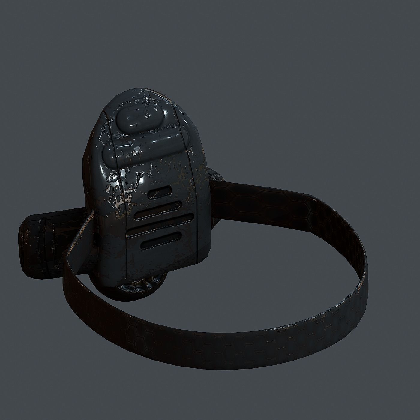 Gas mask helmet 3d model scifi Low-poly  Low-poly 3D model_5