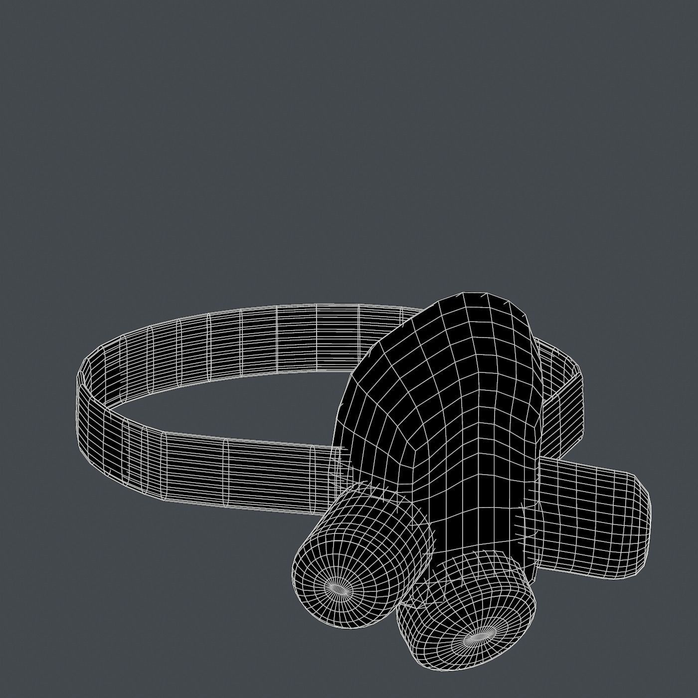 Gas mask helmet 3d model scifi Low-poly  Low-poly 3D model_7