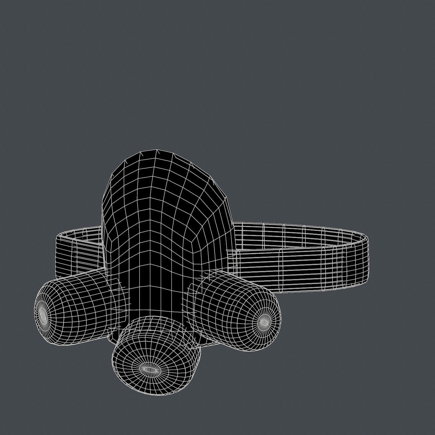 Gas mask helmet 3d model scifi Low-poly  Low-poly 3D model_6