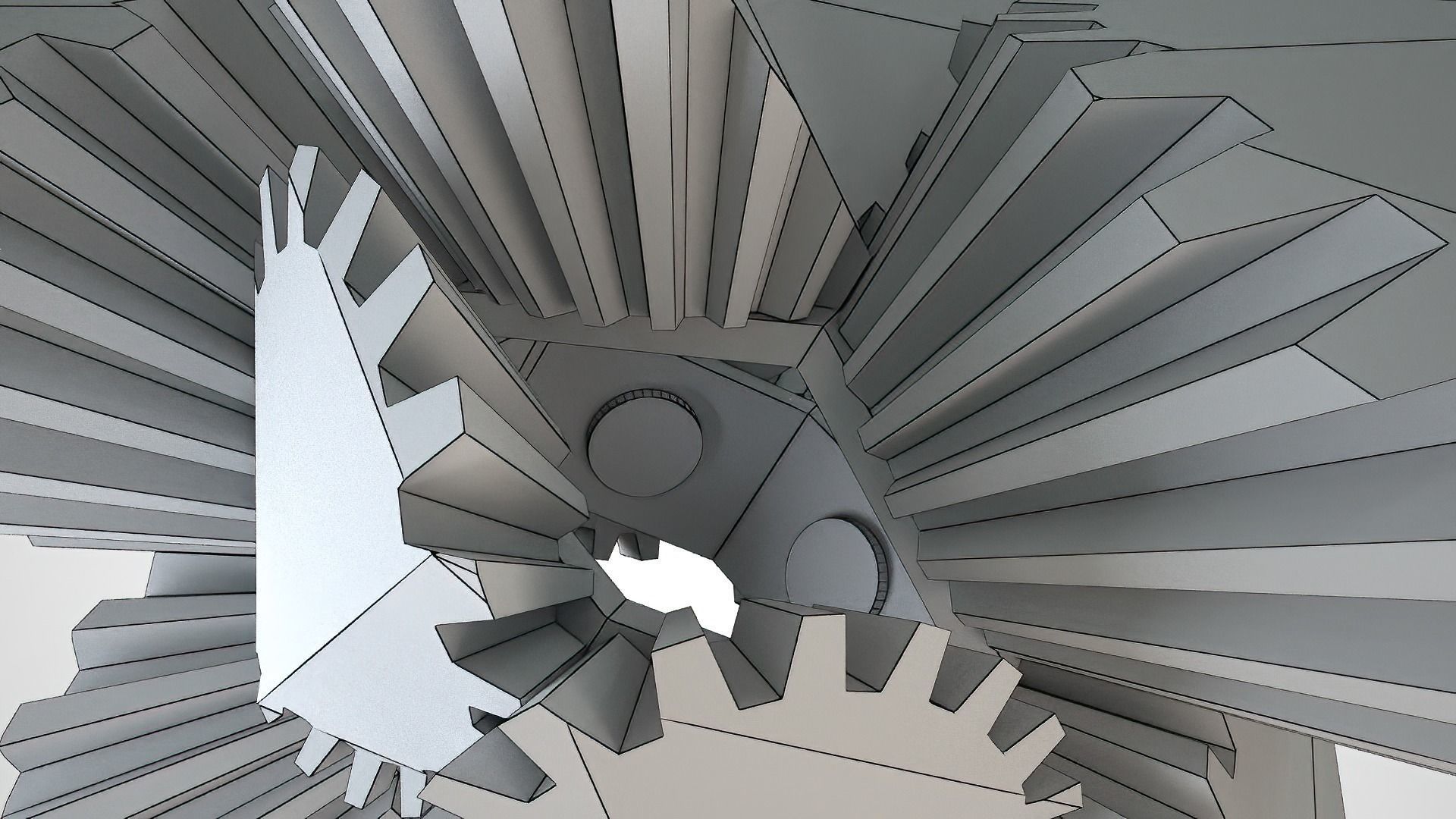 Gear Heart animated Low-poly 3D model_6