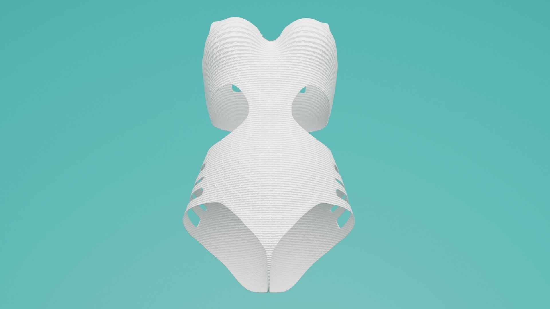 Swimming suit knitted Low-poly 3D model_6