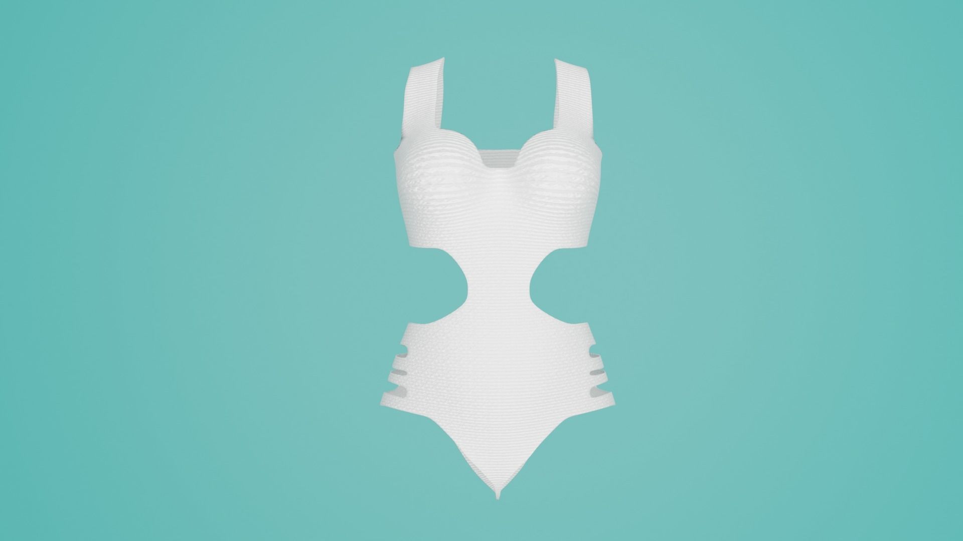 Swimming suit knitted Low-poly 3D model_1