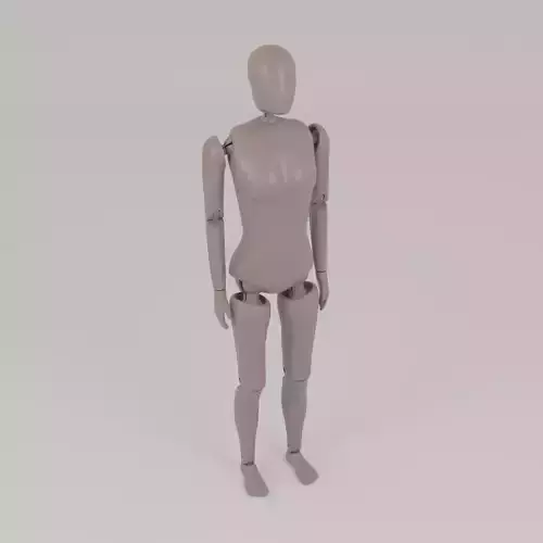 Articulated female body 3D print model