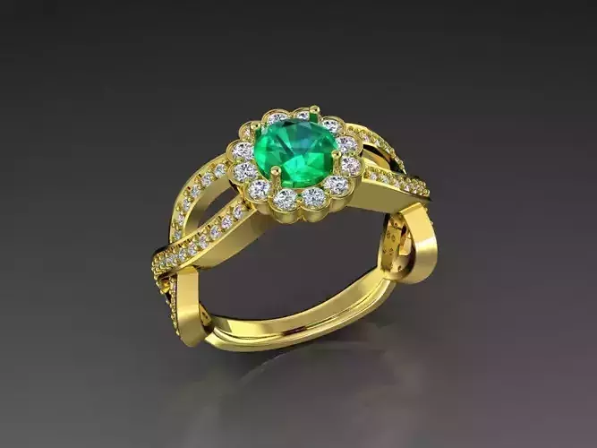 Diamond Jewelry Women Ring Emerald Cut