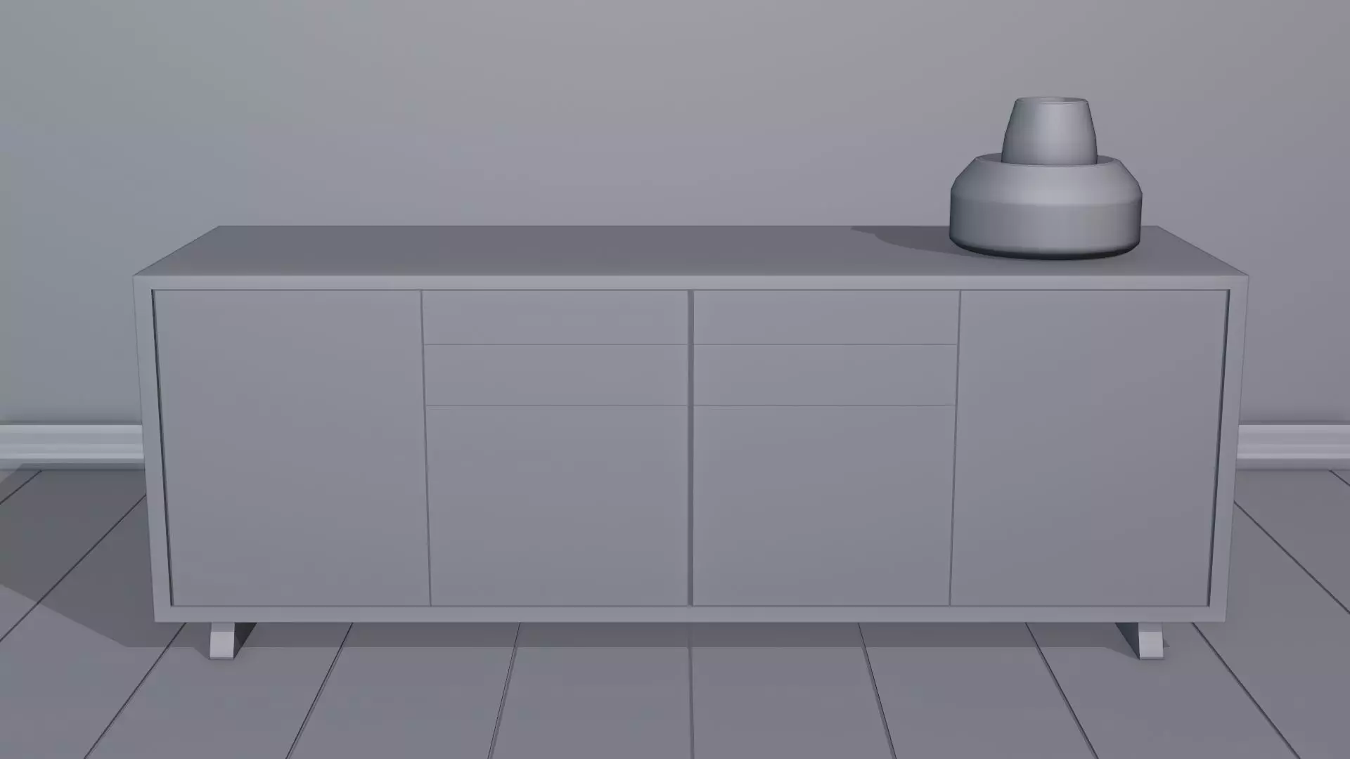 Italian TABLE  Low-poly 3D model_0