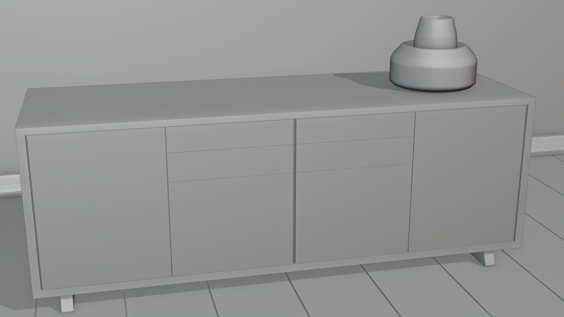 Italian TABLE  Low-poly 3D model_2