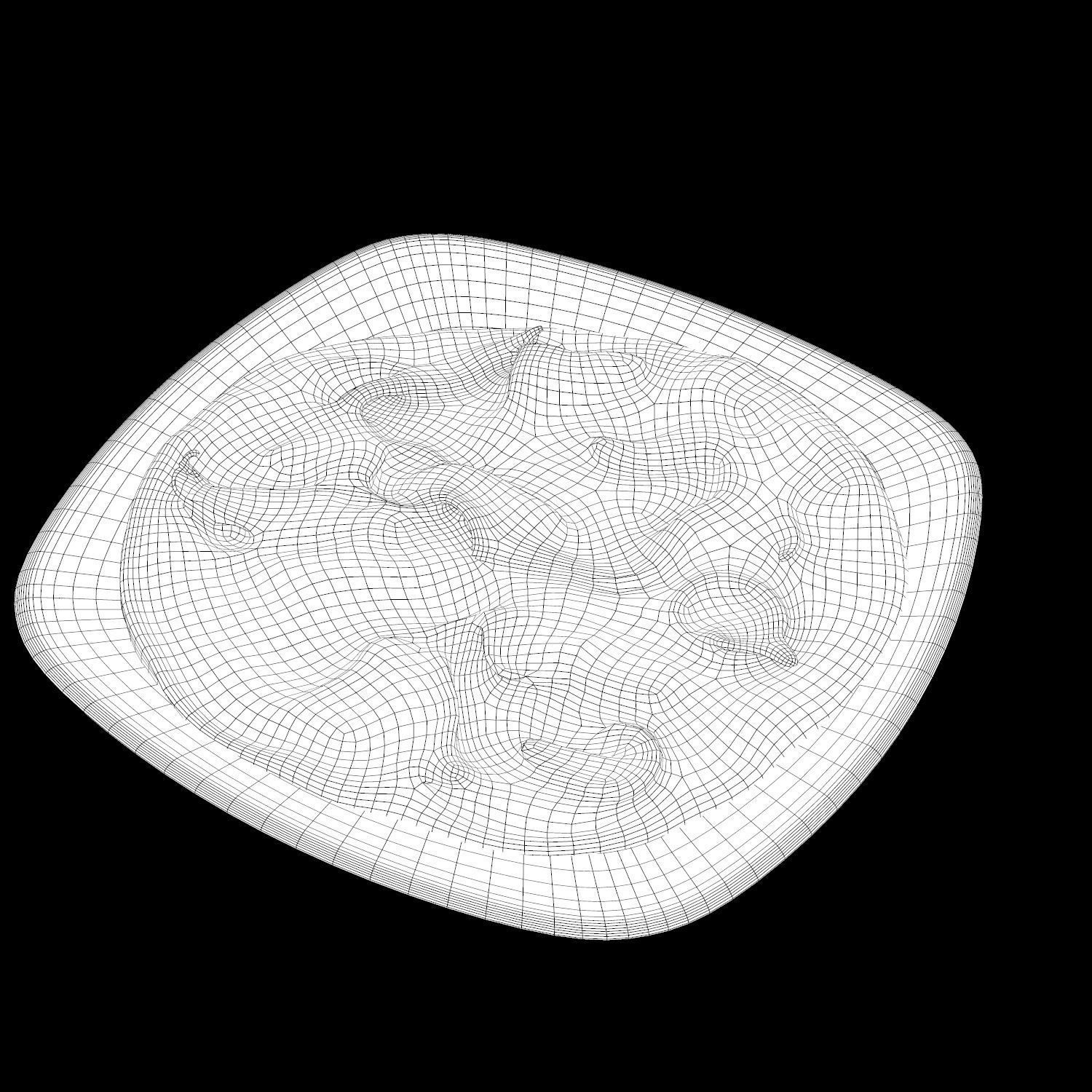 pizza on plate with mushrooms Low-poly 3D model_14