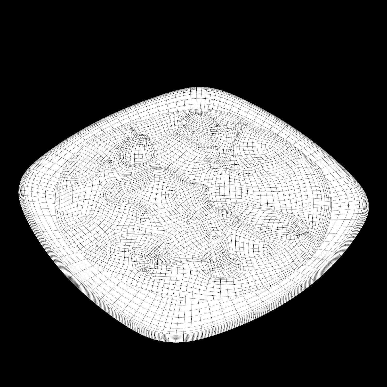 pizza on plate with mushrooms Low-poly 3D model_16