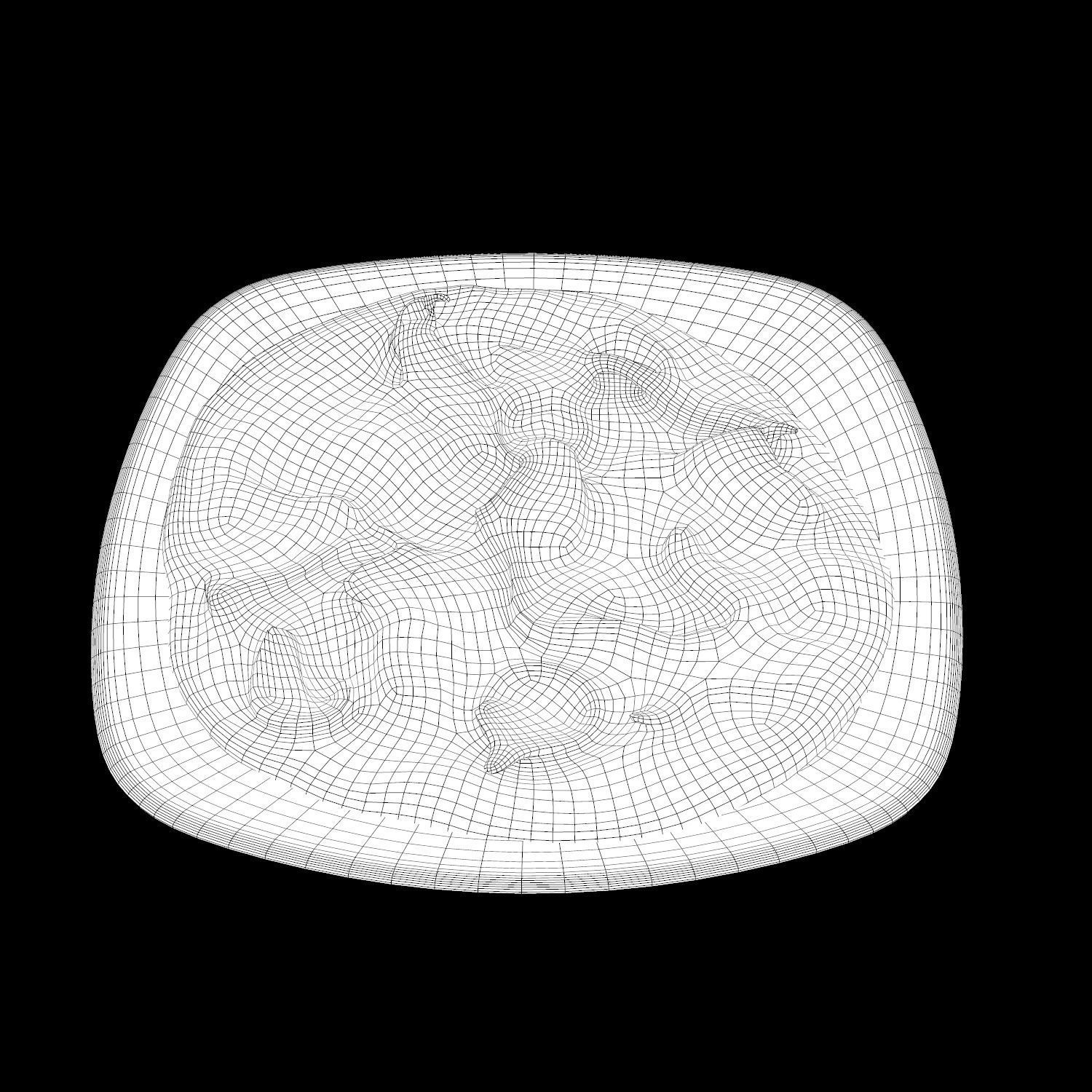 pizza on plate with mushrooms Low-poly 3D model_13