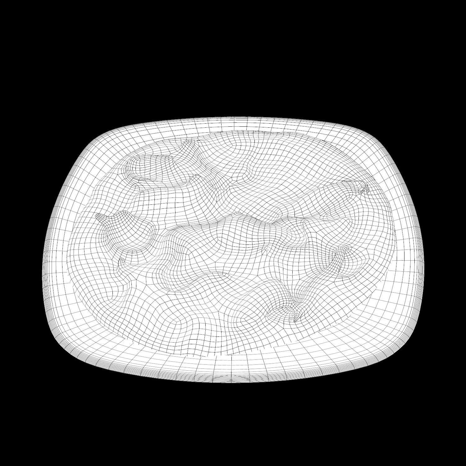 pizza on plate with mushrooms Low-poly 3D model_12