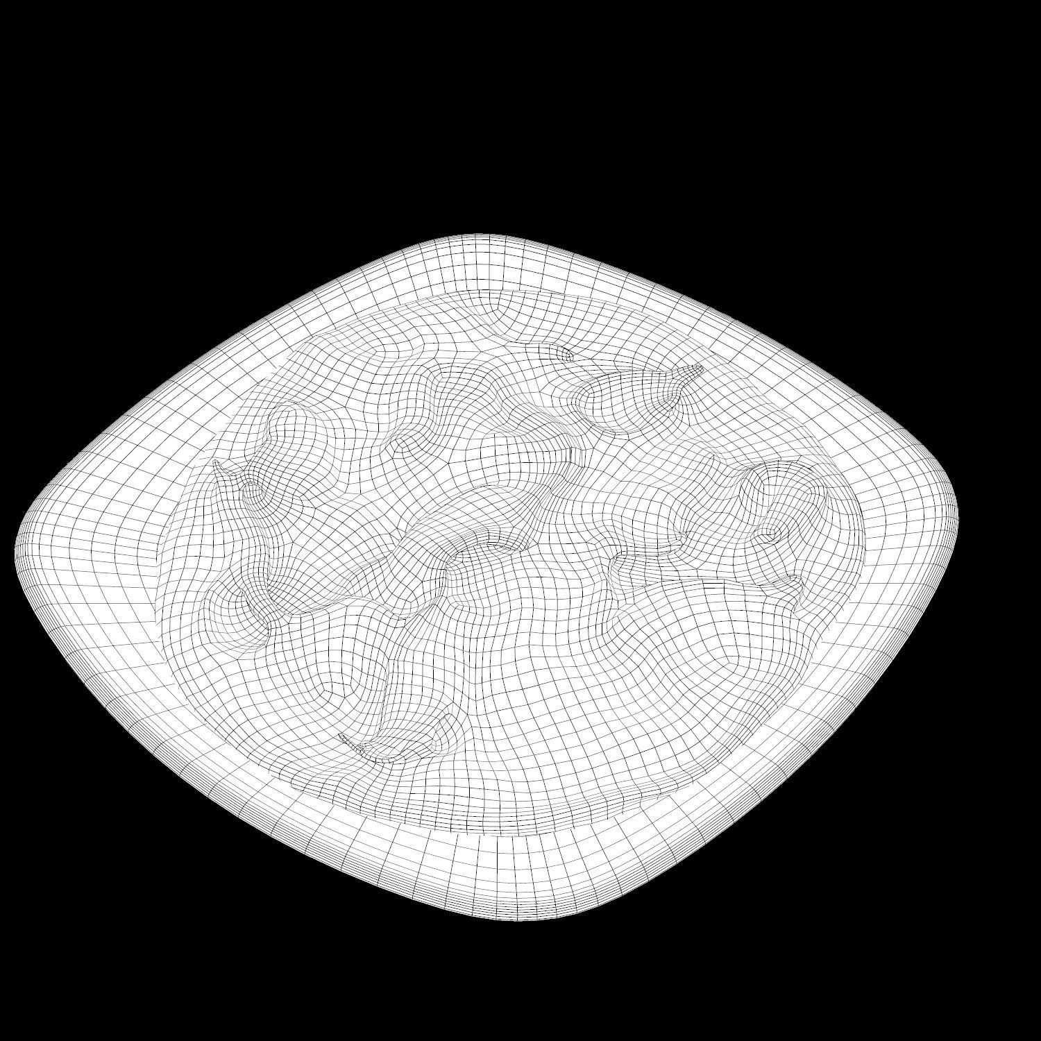 pizza on plate with mushrooms Low-poly 3D model_15