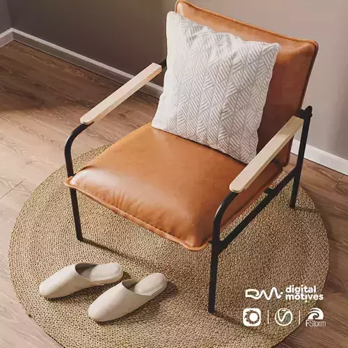 Wesley Faux Leather Lounge Chair Set