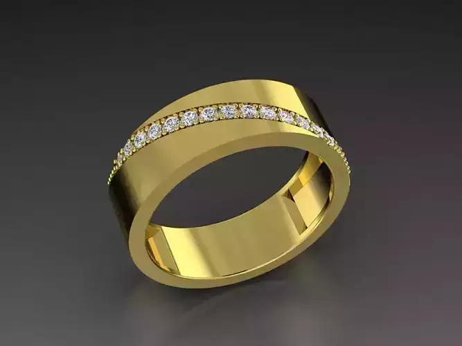 Diamond Jewelry Ring 3D print model