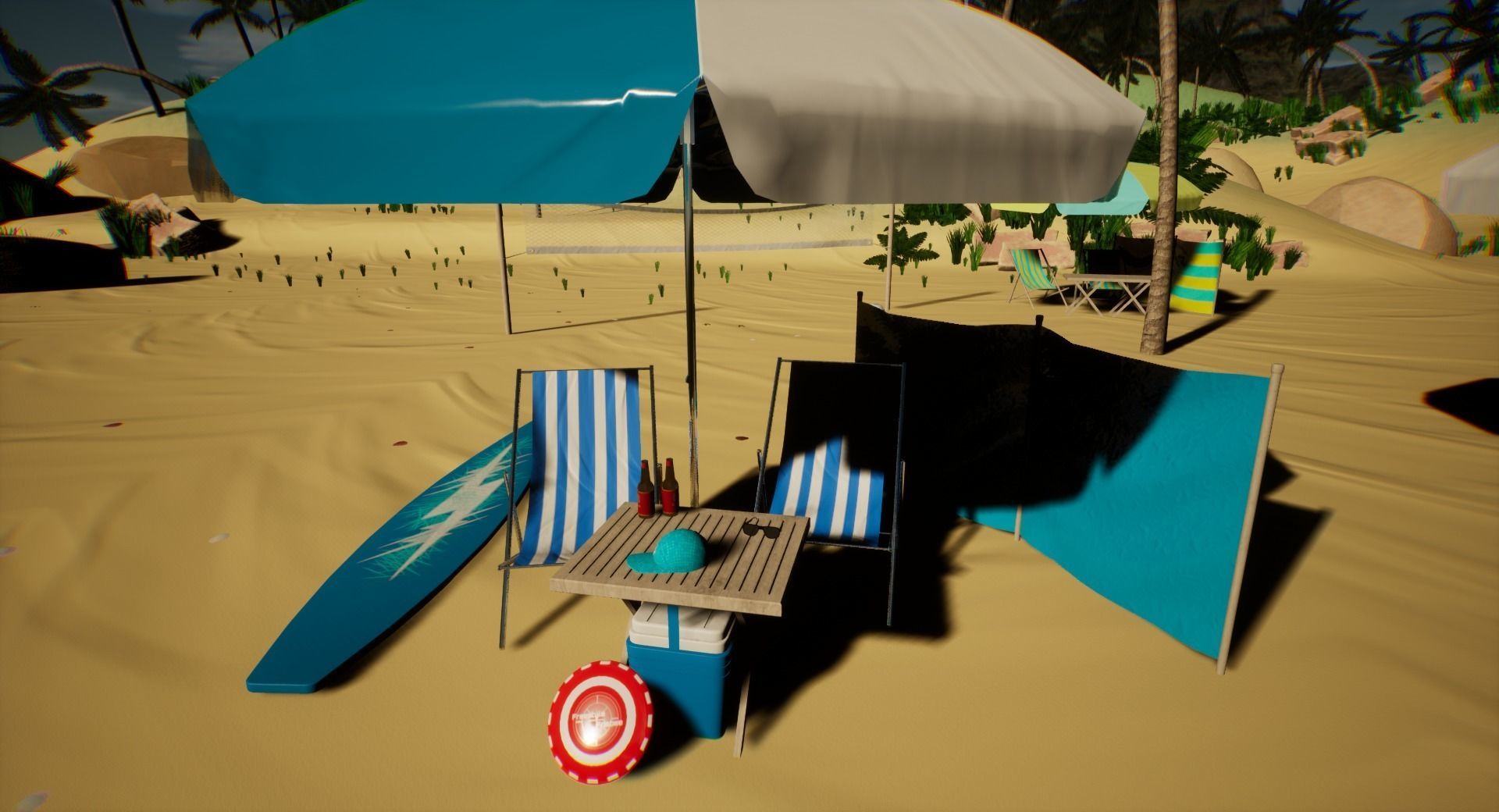 Beach Asset Pack Low-poly 3D model_2
