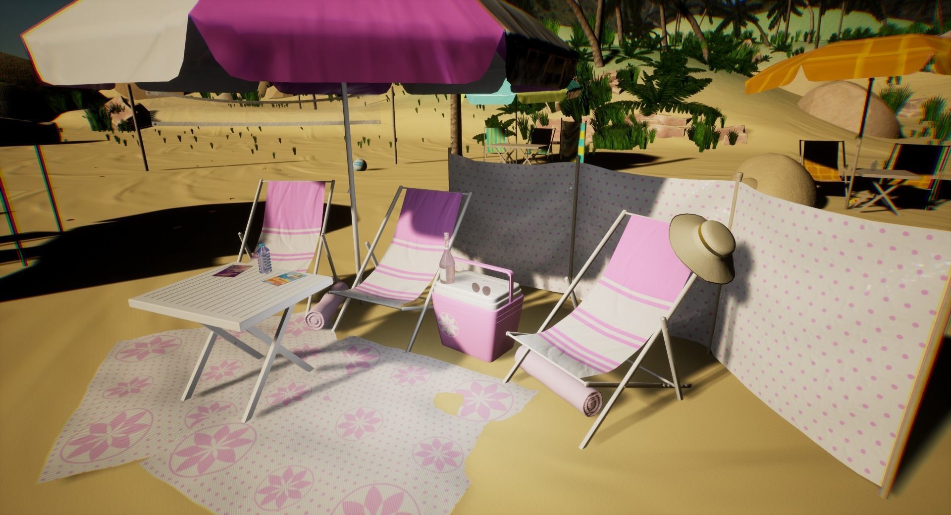 Beach Asset Pack Low-poly 3D model_3