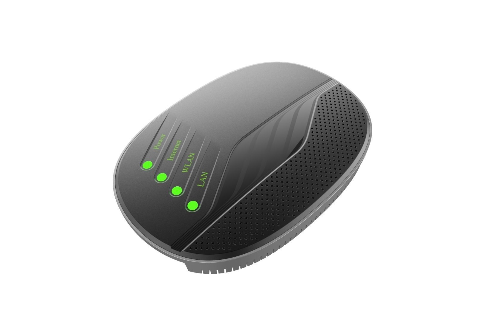 Modem router concept 3D print model_4