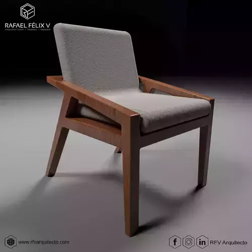 Silla moderna modelo Exa Free 3D model