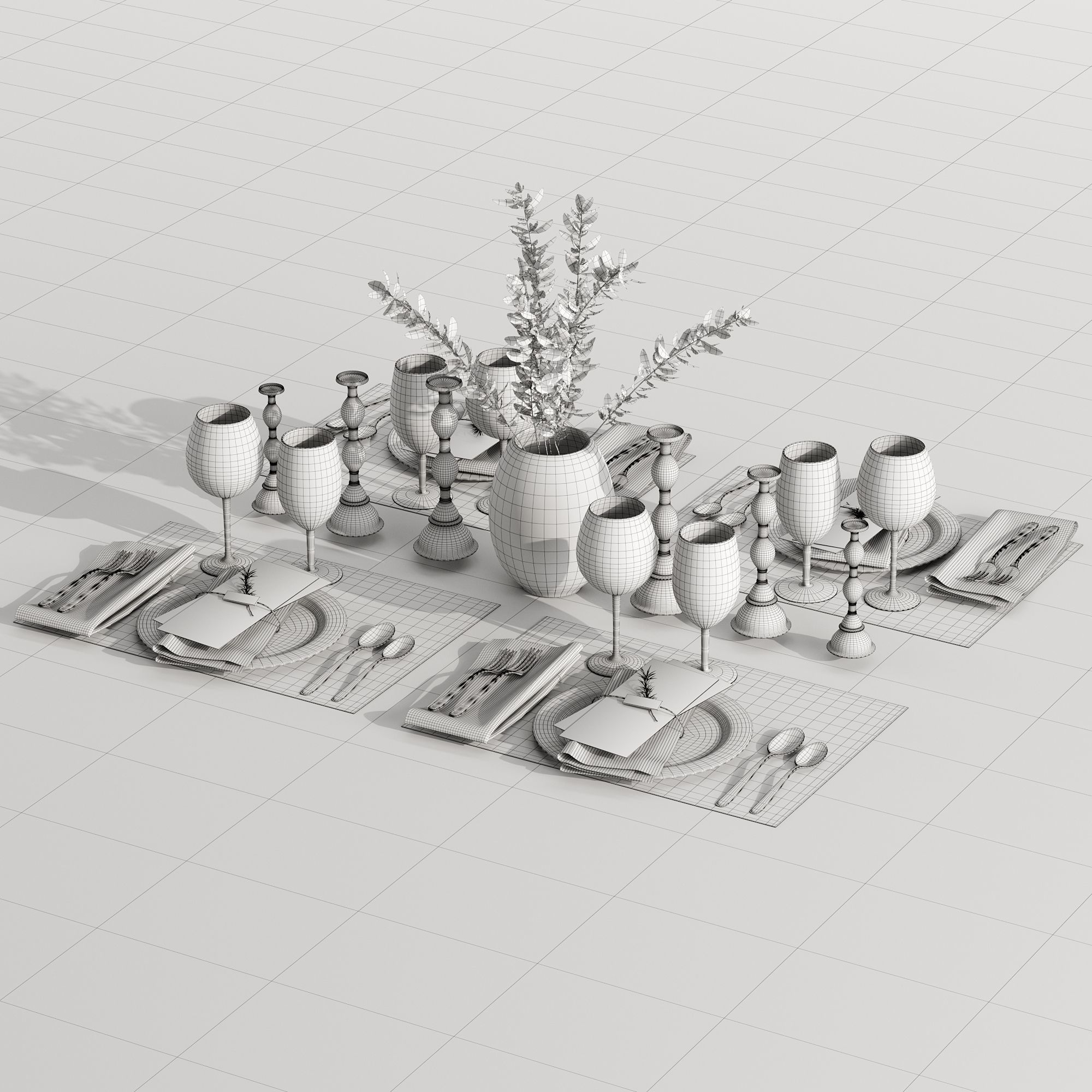 Table setting 01 3D model_20