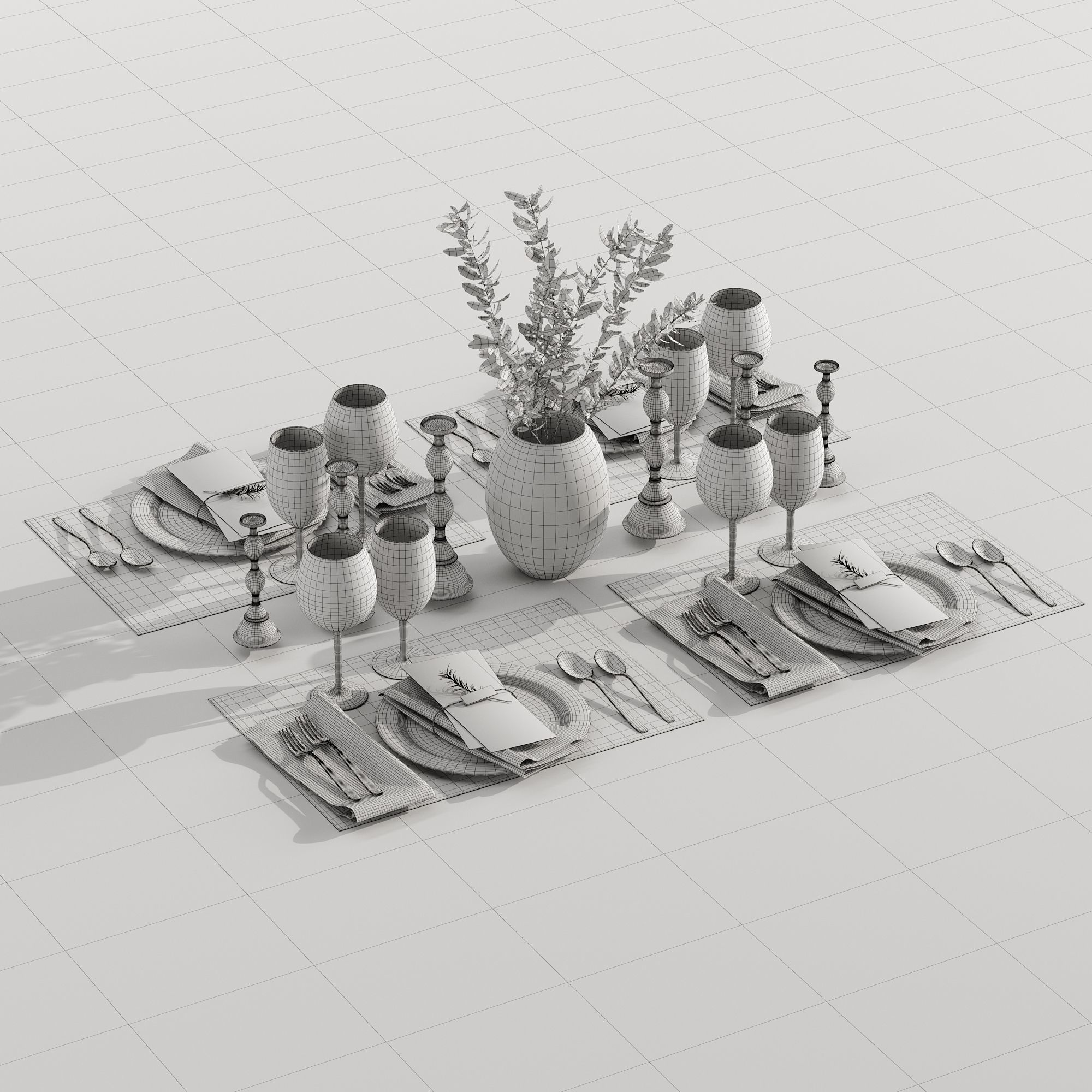 Table setting 01 3D model_35