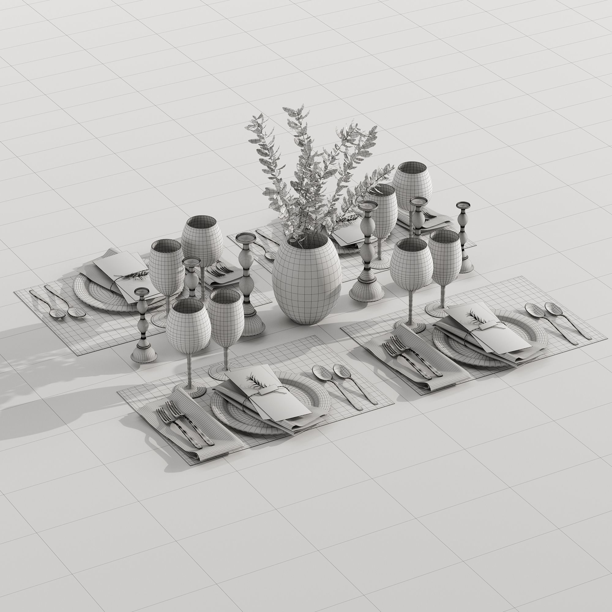 Table setting 01 3D model_15