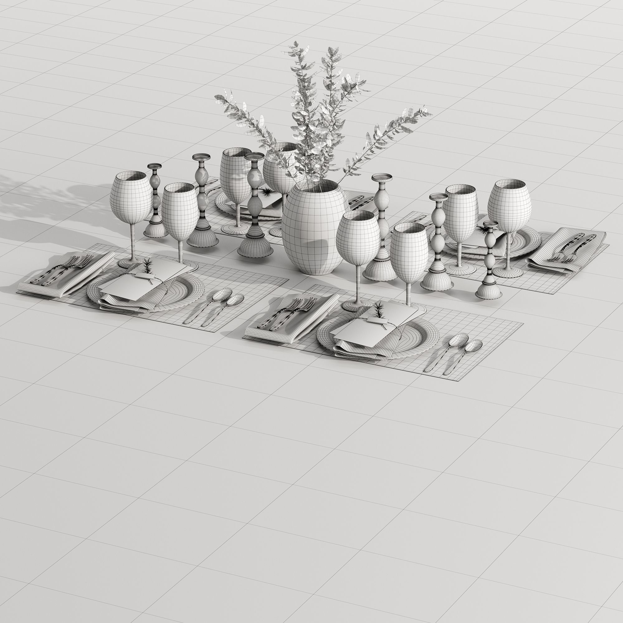 Table setting 01 3D model_17